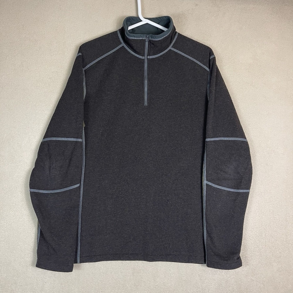KUHL Pullover Mens L Interceptr Charcoal Gray Quarter-Zip EUC